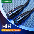 UGREEN 2Meter 3pin XLR Male to Female XLR Cable Microphone Sound Cannon Cable Plug XLR Extension Mikrofon Cable for Audio Mixer Amplifiers XLR Cord.