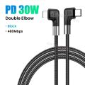 Double Elbow PD30W USB C Fast Charging Cable for iPhone 14 13 12 Pro Max Mobile Phone Origin Charger Cable Type-C Data Wire 2M.