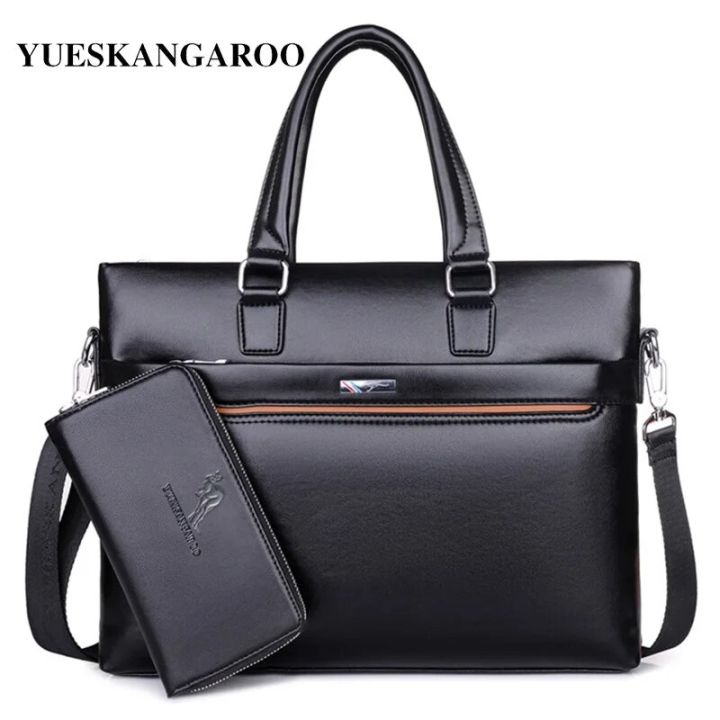 KANGAROO Luxury Brand Business Laptop Handbags Messenger Bags Men