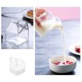 Glass Mugs Transparent Milk Carton Mini Milk Cup Coffee Cups Juice Glass Container 300ml Water Glass-Creamer Box Tea Milk Bottle. 