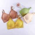 Shangpin Small Shoulder Strap Latex Underwear Women's Seamless Small Breasts Push up No Steel Ring Adjustable Sports Leisure Bra.