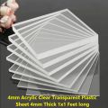 4x300x300mm Acrylic Sheet Clear Plastic Sheet Transparent 4mm Thick 1×1 Feet Or 12×12″ Inch Clear Acrylic Plexi Glass Panel - Minimalistic Sophistication.