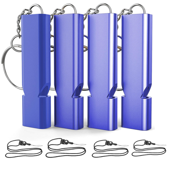 4PCS Emergency Survival Whistle Emergency Whistle,Blue