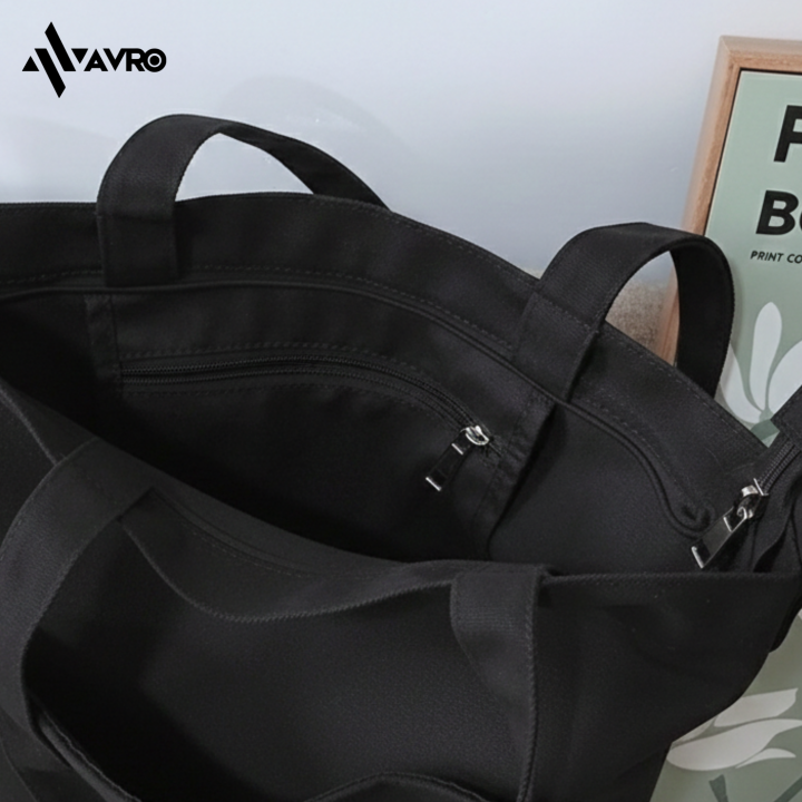Avro%20Premium%20Tote%20Bag%20For%20Women%20-%20Henna%20-%20Black%20(%20Secure%20by%20zipper,%20Inner%20%20zipper%20pocket)%20-%20Tote%20bag%20for%20girls%20-%20Canvas%20bag%20for%20women%20-%20Image%203