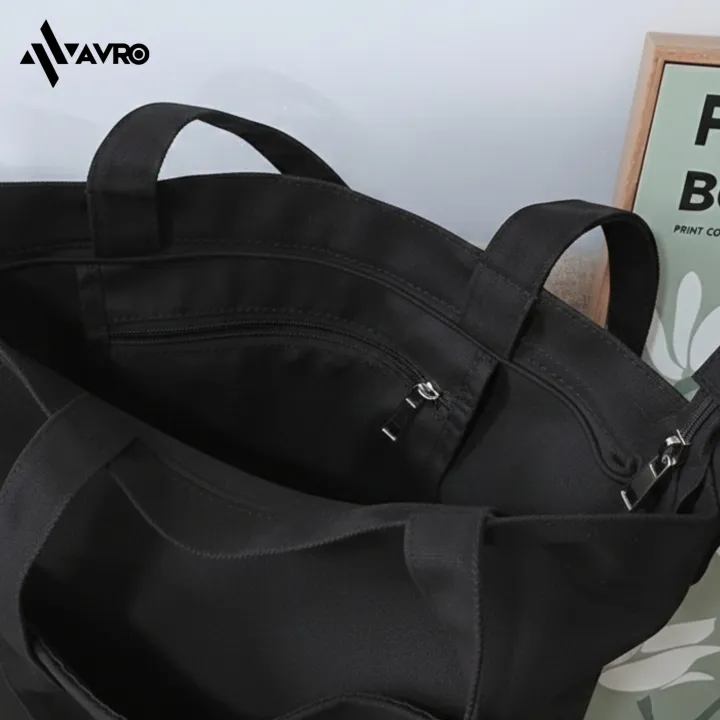 Avro%20Premium%20Tote%20Bag%20For%20Women%20-%20Henna%20-%20Black%20(%20Secure%20by%20zipper,%20Inner%20%20zipper%20pocket)%20-%20Tote%20bag%20for%20girls%20-%20Canvas%20bag%20for%20women%20-%20Image%203