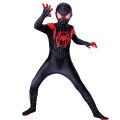 Adult Miles Spider Man Hero Expedition Little Black Bead cosplay tight fitting as Halloween costume. 