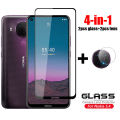 4-in-1 Glass Nokia 5.4 Full Cover Tempered Glass For Nokia 3.4 2.4 5.3 7.2 6.2 Camera Lens Screen Protector Film Nokia 5.4. 