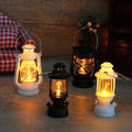 6cm Mini Led Retro Glowing Pony Lantern Simulation Cande Light Night Light Dollhouse Miniature Kerosene Lamp Home Decor Toy.