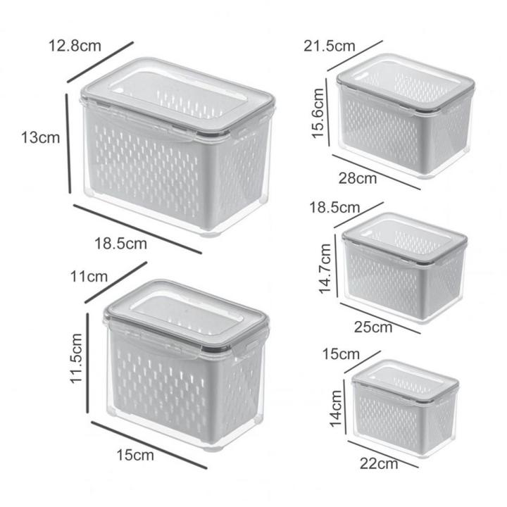 Large Capacity Food Container Plastic Storage Box Solid for Home Airtight 1.15L/2L/3L/4.5L/6.2L Fridge Construction All-Purpose
