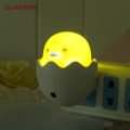 EU Plug Duck Mushroom Wall Socket Light-Control Sensor LED Night Light Bedroom lamp.