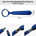 38*6cm Kids' Small Size Strap Tie with Pocket Square Fashion School Skinny Neckwear Easy To Wear Simple Lazy Slim Student Tie. 