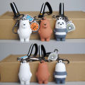 We bare bears key chains Grizzly Ice bear Panda Keychains Cartoon bear. 