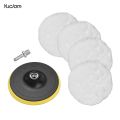 Yuclam Wool Polishing Buffing Pad 6 Pcs 6 Inch Polishing Buffing Wheel for Drill Buffer Attachment with M14 Drill Adapter. 