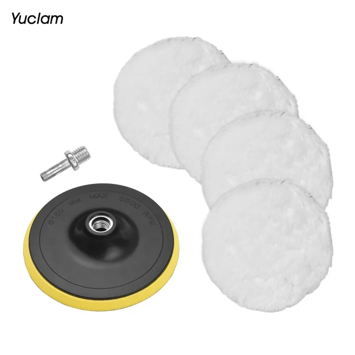 Yuclam%20Wool%20Polishing%20Buffing%20Pad%206%20Pcs%206%20Inch%20Polishing%20Buffing%20Wheel%20for%20Drill%20Buffer%20Attachment%20with%20M14%20Drill%20Adapter%20-%20Image%205