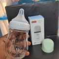 Noain Newborn Borosilicate Glass Bottle 160ml Baby Wide-caliber Bottle Anti-flatulence and Anti-choking -1pcs.