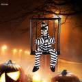 Scary Talking Prisoner Screaming Animated Decorations with Glowing Eyes Spooky Skeleton Theme Parties. 