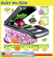 Veggie Slicer 16pcs, Slices Dices and Grates Food Easily with no hassle, Veggie Chopper Multifunctional Food Chopper 16-in-1 Kitchen Vegetable Cutter 1 Set,.