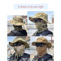 Women Men Hiking Fishing Boonie Hat Outdoor Sport Sun UV Protection Neck Face Adjustable Bucket Caps and Mask.