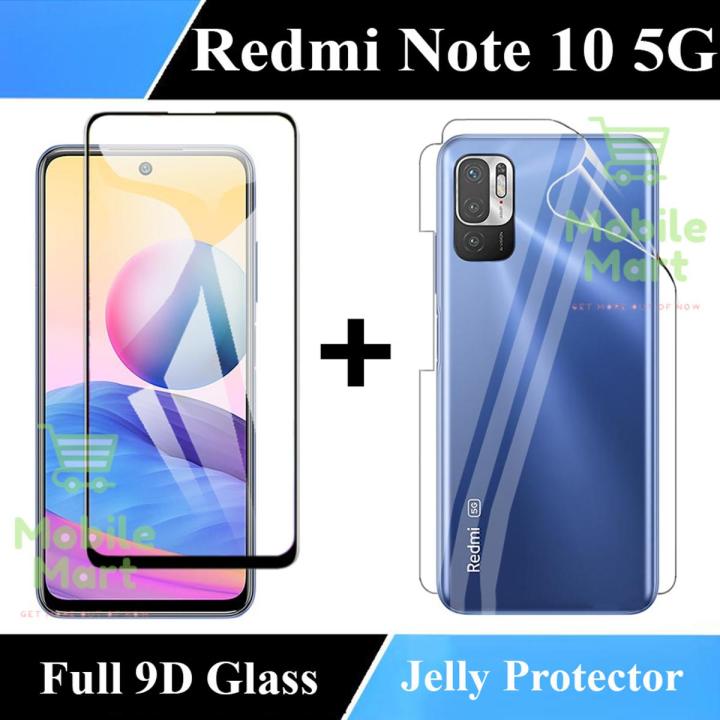2-in-1 Combo Pack for Xiaomi Redmi Note 10 5G (Tempered Glass Screen Protector+ Back Poly)