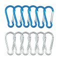 1-15PCS Spring Clasp Hook Aluminum Alloy Carabiner Spring Snap Clip Hooks Keychain Climbing Carabiner For Key Camping Tools.