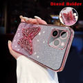 Phone cover Tecno Spark 20 / Spark 20C / Spark 20 Pro / Spark 20 Pro Plus case Back cover Cute Butterfly Stand Luxury Slim Gradient Plating Glitter Girls Phone Case Clear Soft Silicone Protective Cases Pouch. 