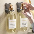 Durable Kitchen Wall Hanger Shampoo Holder Soap Bottle Rack Punch Free Hand Soap Dispenser Shelf Shower Gel Hook Bathroom Storage Artifact.