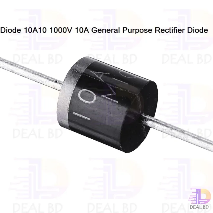 5Pcs-%20Diode%2010A10%201000V%201KV%2010A%20General%20Purpose%20Rectifier%20Diode%2010A10%20Silicon%20Junction%20Diode%20R-6%20Package%20-%20Image%202