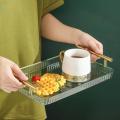 Rectangle Tray Serving Tray with Handles Vanity Tray Clear Acrylic Tray Decorative Tray for Ottoman Countertop All Occasions Dresser Kitchen. 