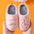 Child Cotton Shoes Kids Winter Slippers Boys And Girls Baby Cute Unicorn Warm Shoes Thickening Large Children Home Slippers. 