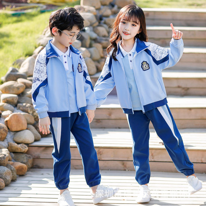 Spring%20and%20Autumn%20New%20Primary%20and%20Secondary%20School%20Student%20Class%20Uniforms,%20School%20Uniforms,%20Kindergarten%20Uniforms,%20Blue%20Color-blocked%20Sportswear,%20Casual%20Suits,%20Wholesale%20-%20Image%204