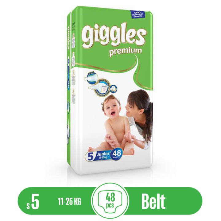 Giggles Premium Baby Diapers Junior (5) (11-25 Kg)- 48Pcs