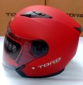 Torq Atom Mat Red Halfface Helmet With Sunvisor.. 
