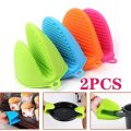 Grip Oven Pot Holder Baking  Cook Tools Mini Kitchen Non-slip Heat Resistant Oven Mitts Silicone Glove -2 PCS. 