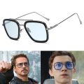 High Quality Iron Man Tony Stark Fishing Sunglasses Square Outdoor Sport Fishing Glasses Men Spider Eyewear Sports Sun Glasses. 