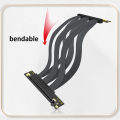 PCIE 4.0x16 Riser Cable EMI Shielded High-Speed Flexible Extender PCI Express Gen 4 for Graphics Card Mini SAS [10cm-200cm 90° ]. 