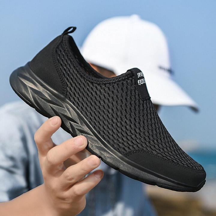 JINTOHO Uni Summer Breathable Mesh Men Shoes Lightweight Men Flats Fashion Casual Male Shoes Cheap Women Shoes