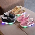 Children Casual Running Shoes sequin LED Boys Girls Fashion Sneakers 2023 Spring Lighted Non-Slip Sport Shoes Luminous Boots. 