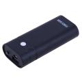 Mini Plastic Cased Removable 2 18650  DIY Box with LED Flashlight(Black) - intl. 