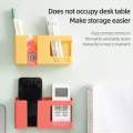 Multi-functional Wall Holder with extra Storage Box, Remote Control holder, Mobile stand Charging Shelf - Phone Stand. 