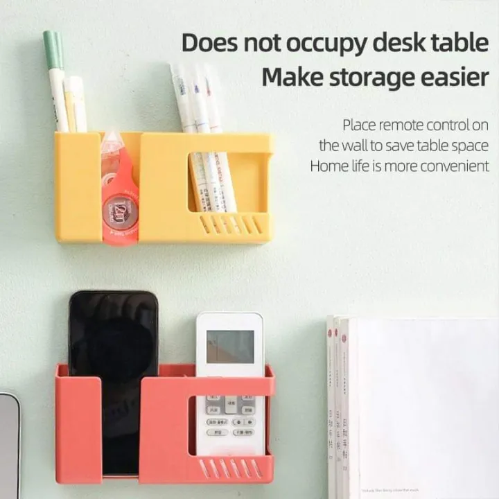 Multi-functional%20Wall%20Holder%20with%20extra%20Storage%20Box,%20Remote%20Control%20holder,%20Mobile%20stand%20Charging%20Shelf%20-%20Phone%20Stand%20-%20Image%205