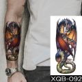 Waterproof Temporary Tattoo Sticker Blue Ice Dragon Plum Blossom Flash Tattoos Family Tree Fox Body Art Arm Tatoo Women Men. 