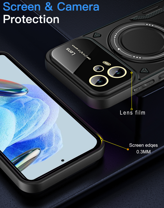 Magsafe%20Magnetic%20Wireless%20Charge%20Case%20For%20Xiaomi%20Redmi%20Note%2012%2012S%204G%20Note12%20Pro%20Plus%205G%20Ring%20Stand%20Phone%20Back%20Cover%20-%20Image%205