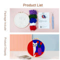 Scenery Moon Punch Needle Embroidery Starter Kits DIY Craft Set Rug Hooking Punch Needle Tool With Threader Fabric Wool Yarn Vnce Lncei.