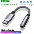 CASIFY G1 USB To 3.5mm Audio Adapter Sound Card USB External Sound Card Audio Adapter 2 in 1 USB to 3.5mm Jack Audio Adapter Aluminum Stereo Sound Card. 
