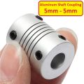 FLEXIBLE 5-5mm Aluminum Flexible Coupler Joint 5mm To 5mm Motor Shaft Coupling Clamp Universal Stepper Motor Joint Coupler For 3D Printer CNC 775 Motors Tools DIY.