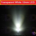 10Pcs 10Mm White Led Clear Transparent White 10Mm Led Super Bright Led Lamp Wide Angle Electronics Components Indicator Flash Light Emitting Diodes -  Rgb Light. 
