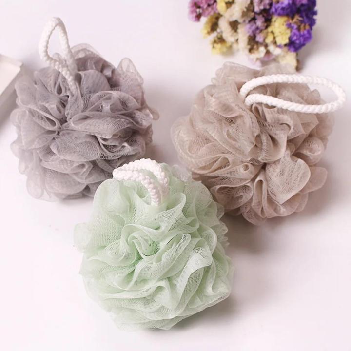 Soft Body Scrub Exfoliating Mesh Shower Foaming Sponge Back Brush Skin Cleaner Bath Bubble Ball Skin Care Bathing Accessories