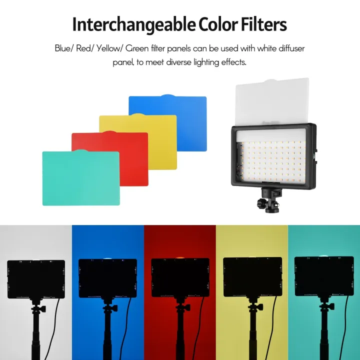 Andoer%202pcs%20USB%20LED%20Video%20Light%20Kit%20Photography%20Lighting%203200K-5600K%20120pcs%20Beads%2014-level%20Dimmable%20-%20black%20-%20Image%208