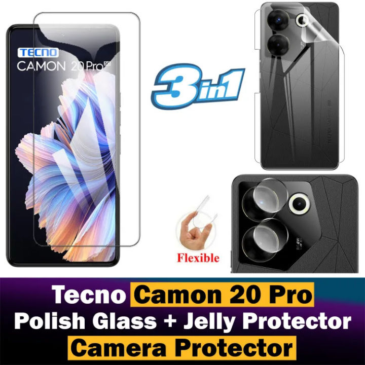 4 Pezzi Full-Screen per Tecno Camon 40 Pro 5G Pellicola Trasparente