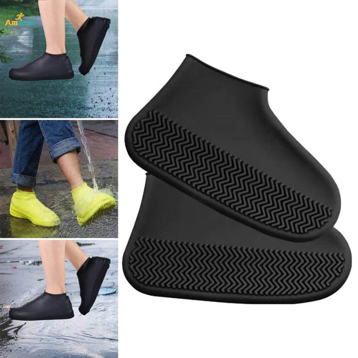 Silicone Shoe Covers Rain Shoe Covers Lightweight Non Slip Rainy Day Overshoes Shoe Protectors for Cycling Camping Fishing Traveling Outside